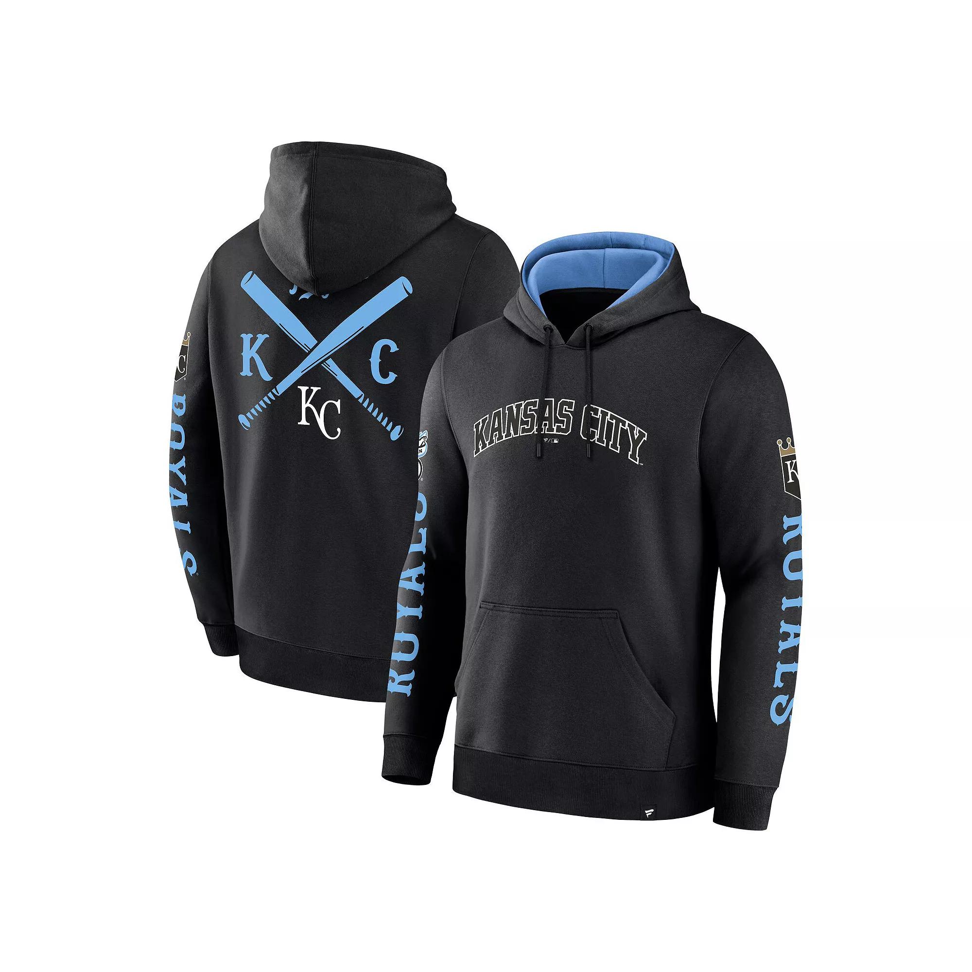 Men's Fanatics  Black Kansas City Royals Big City Legacy Fleece Pullover Hoodie, Size: XL Product Image