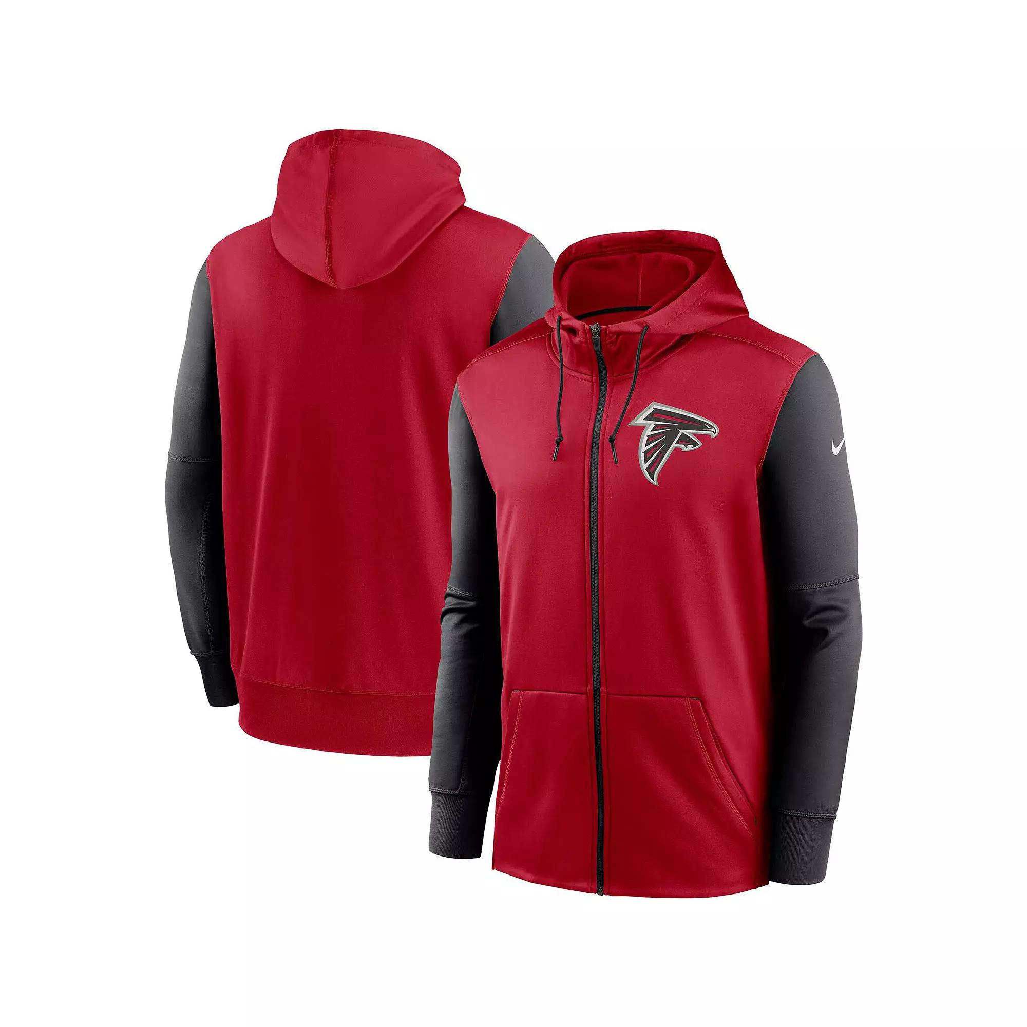 Men's Nike  Red Atlanta Falcons Performance Full-Zip Hoodie, Size: Small Product Image