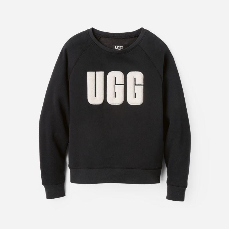 UGG Womens Madeline Fuzzy Logo Crewneck Sweatshirt Product Image