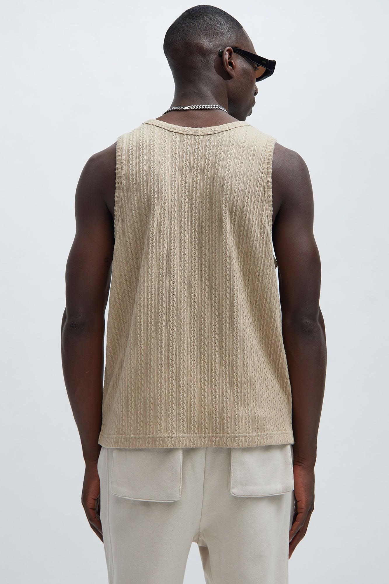 Kellen Textured Tank - Tan Product Image