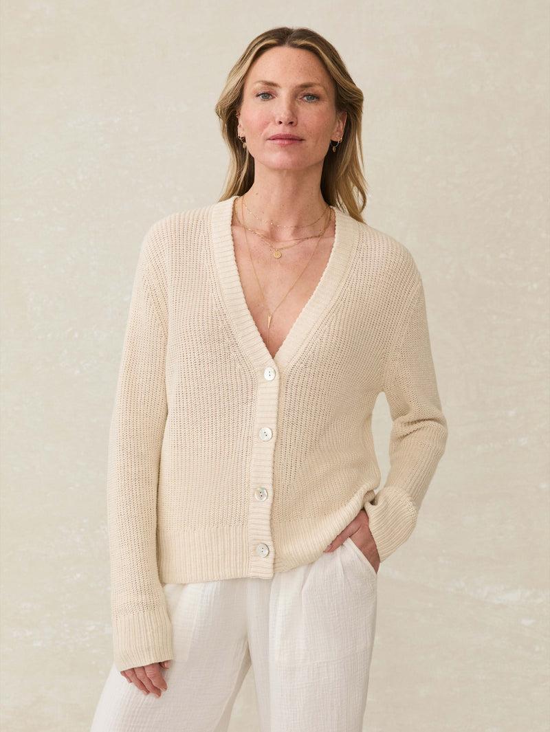 Miramar Linen Cardigan - Summer Sand Product Image