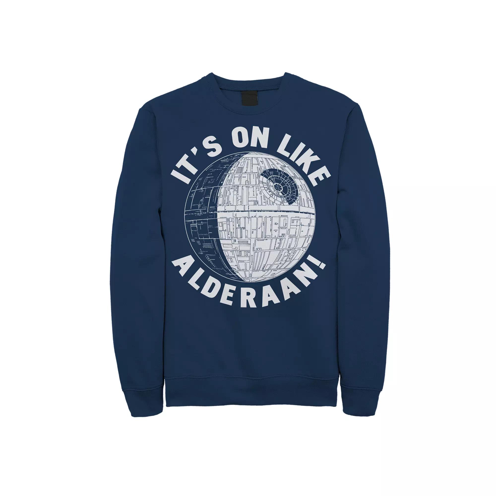 Men's Star Wars Death Star Sweatshirt, Size: Medium, Blue Product Image