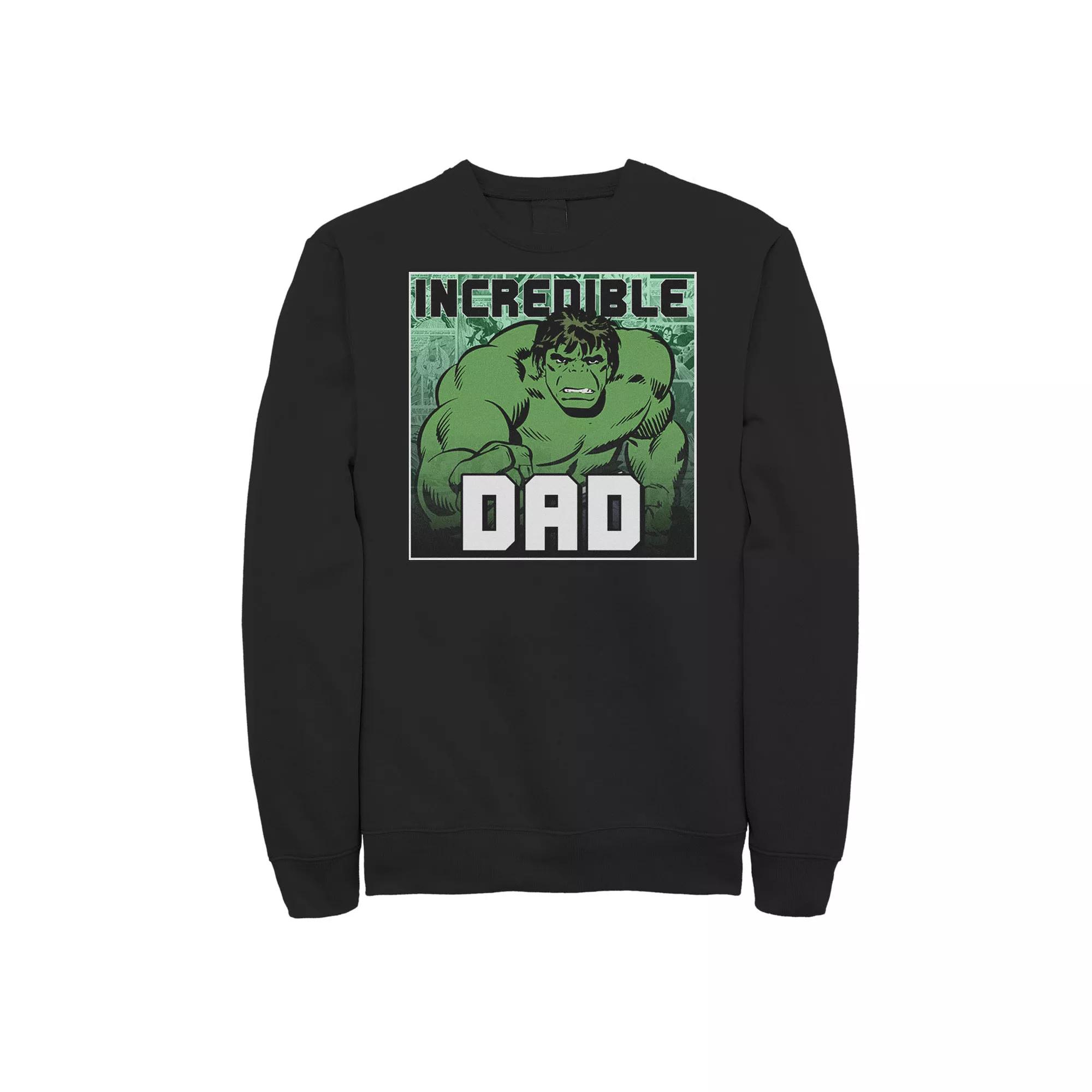 Big & Tall Marvel Hulk Father's Day Incredible Dad Sweatshirt, Men's,  Product Image