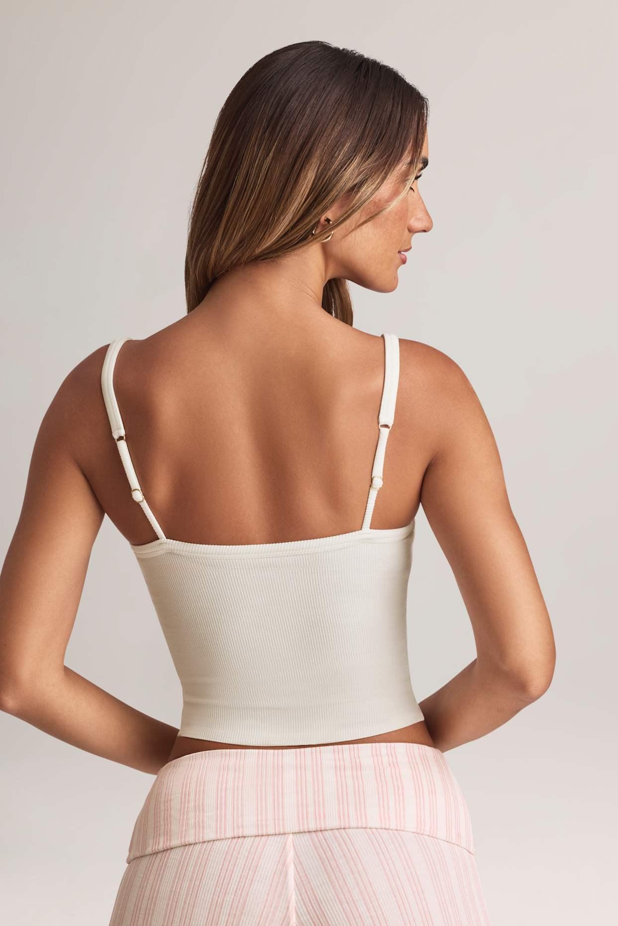 Modal Square-Neck Camisole Top in White Product Image
