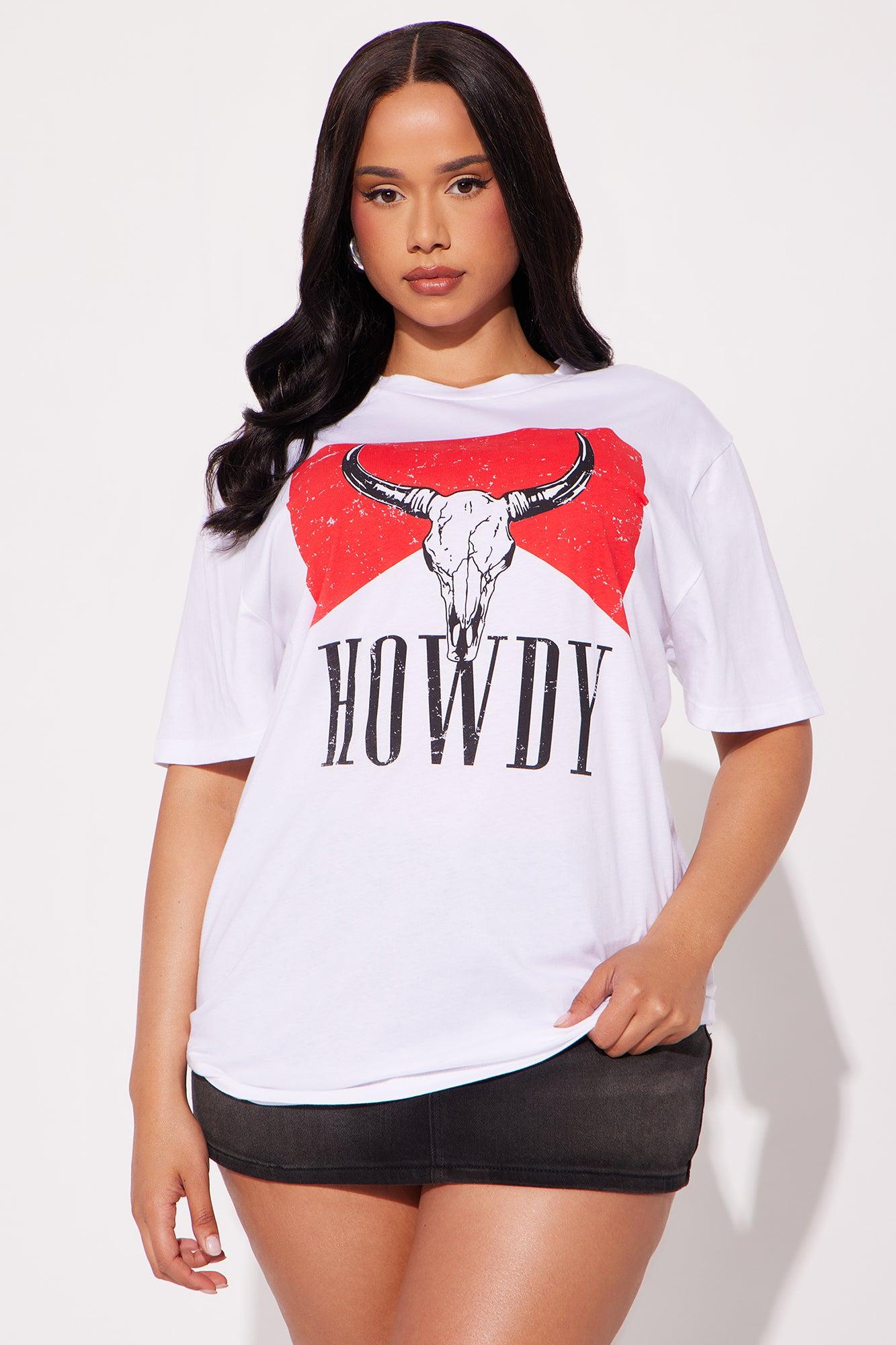 Vintage Howdy Bull Oversized Tee - White Product Image