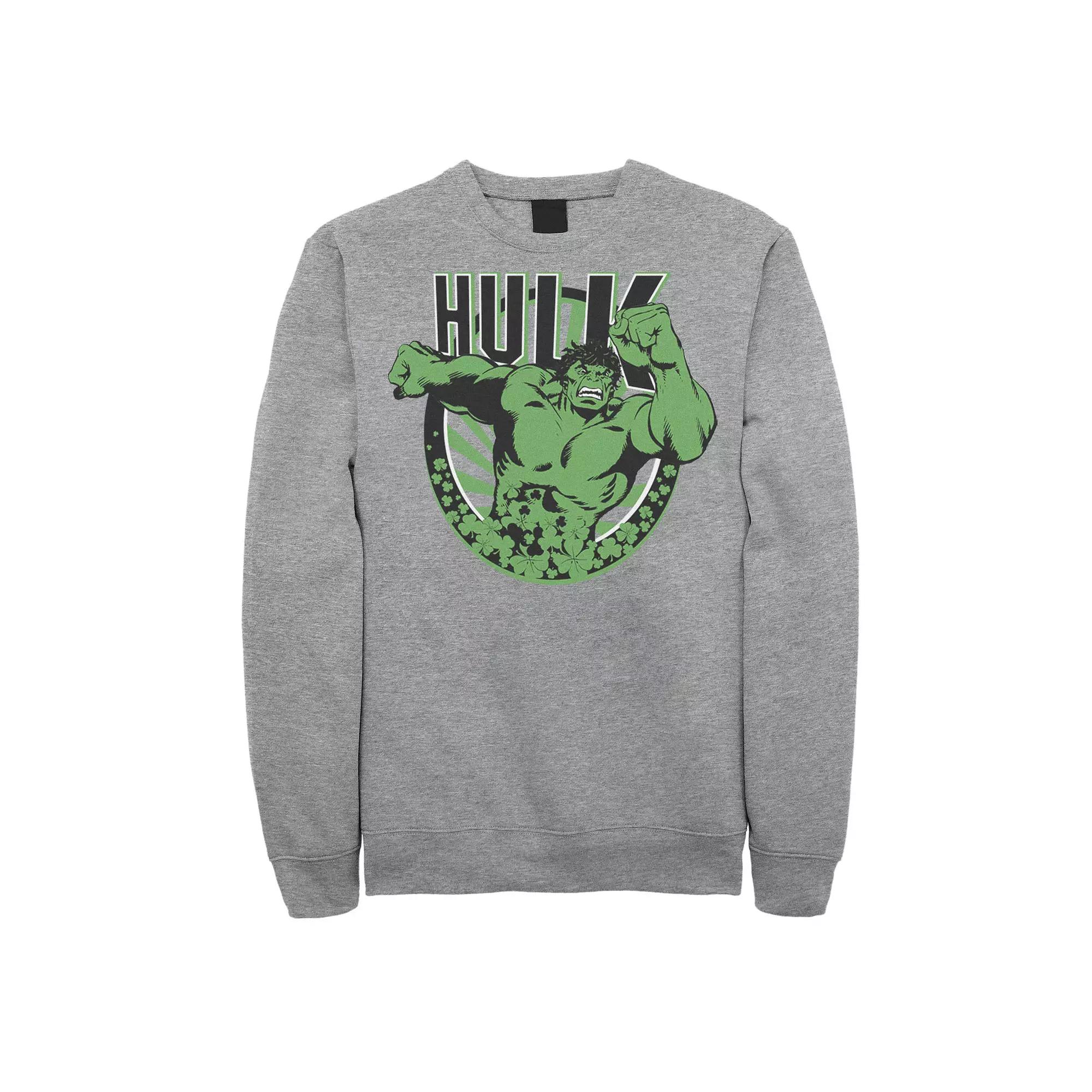 Men's Marvel Hulk St. Patty's Circle Logo Sweatshirt,  Product Image