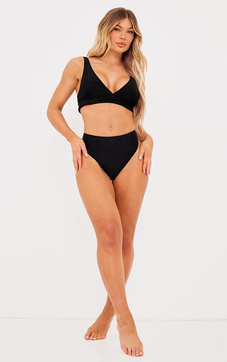 Black Plunge Mix & Match Bikini Top Product Image
