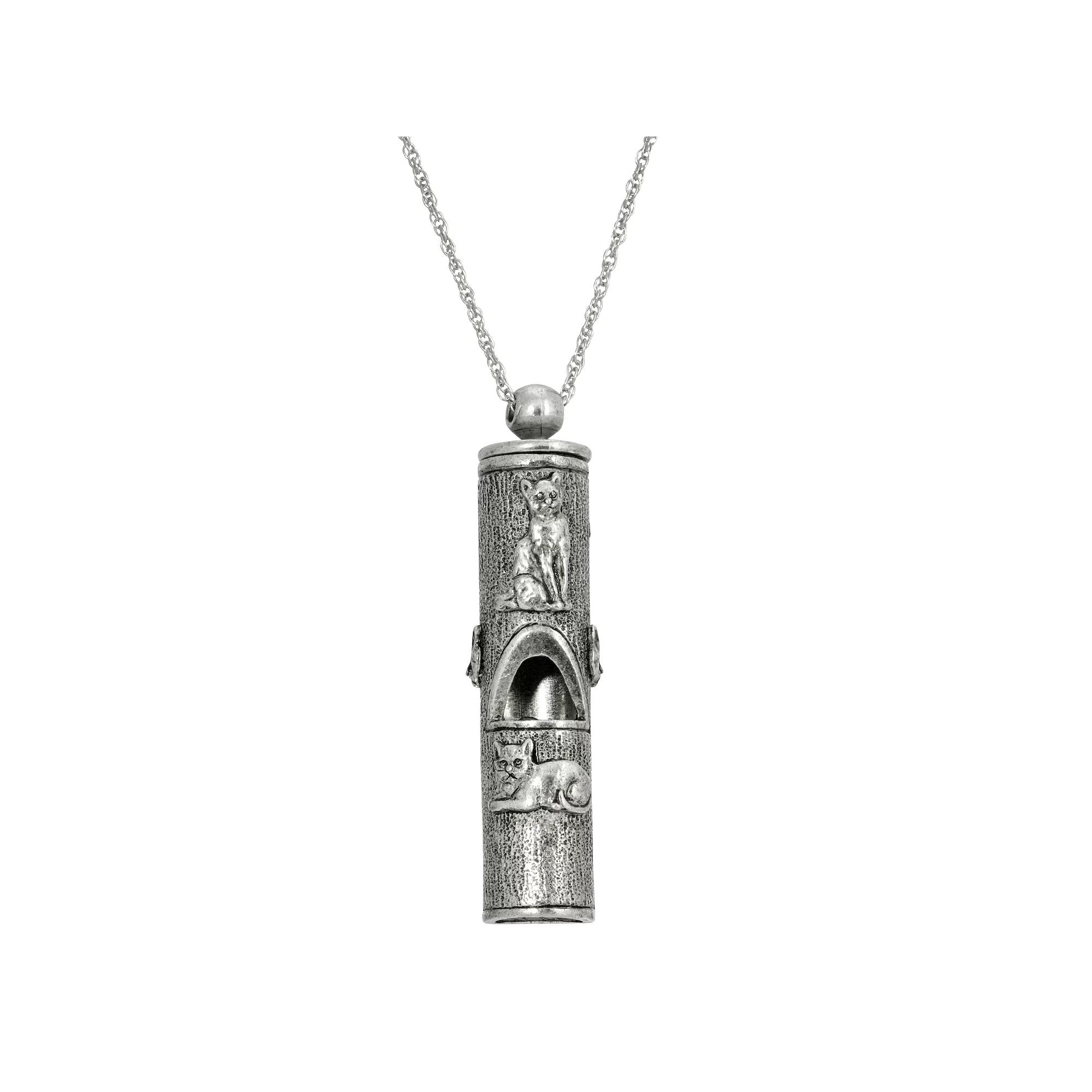 1928 Cat Whistle Necklace, Womens, Silver Tone Product Image