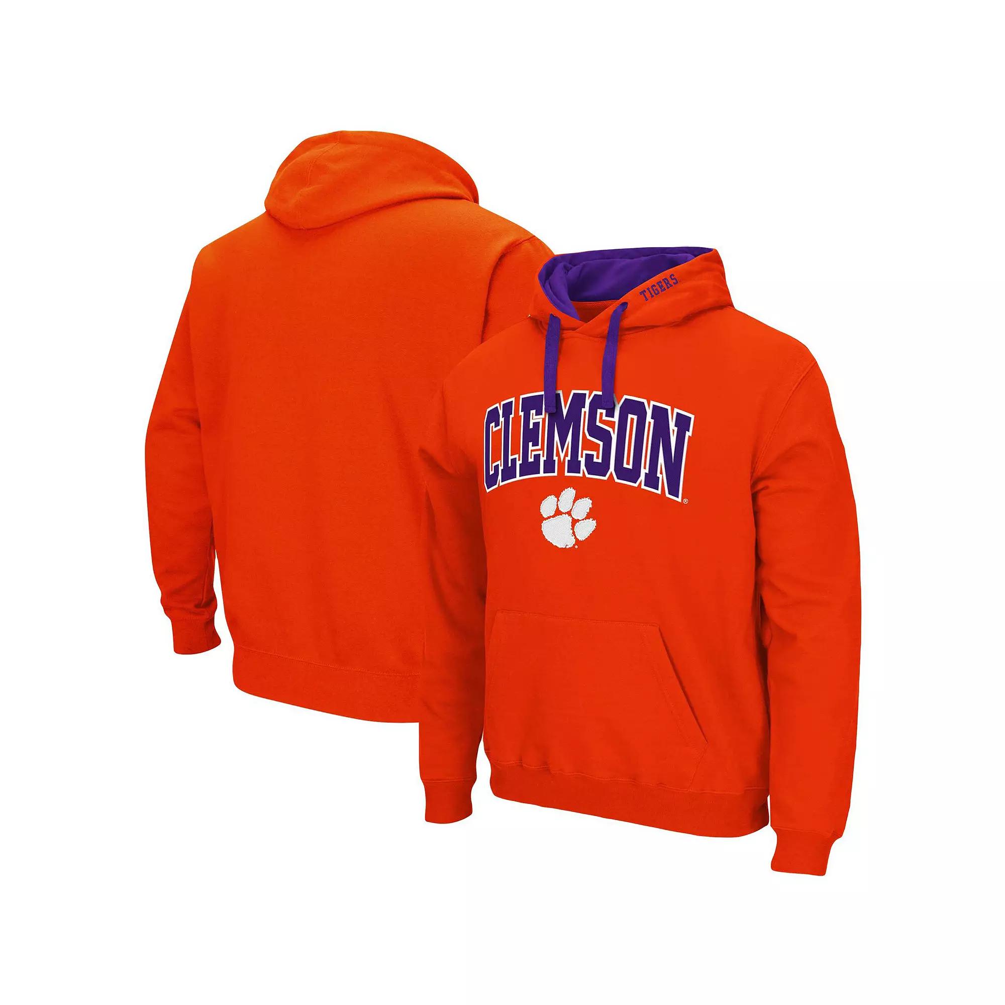 Men's Colosseum Orange Clemson Tigers Big & Tall Arch & Logo 2.0 Pullover Hoodie,  Product Image