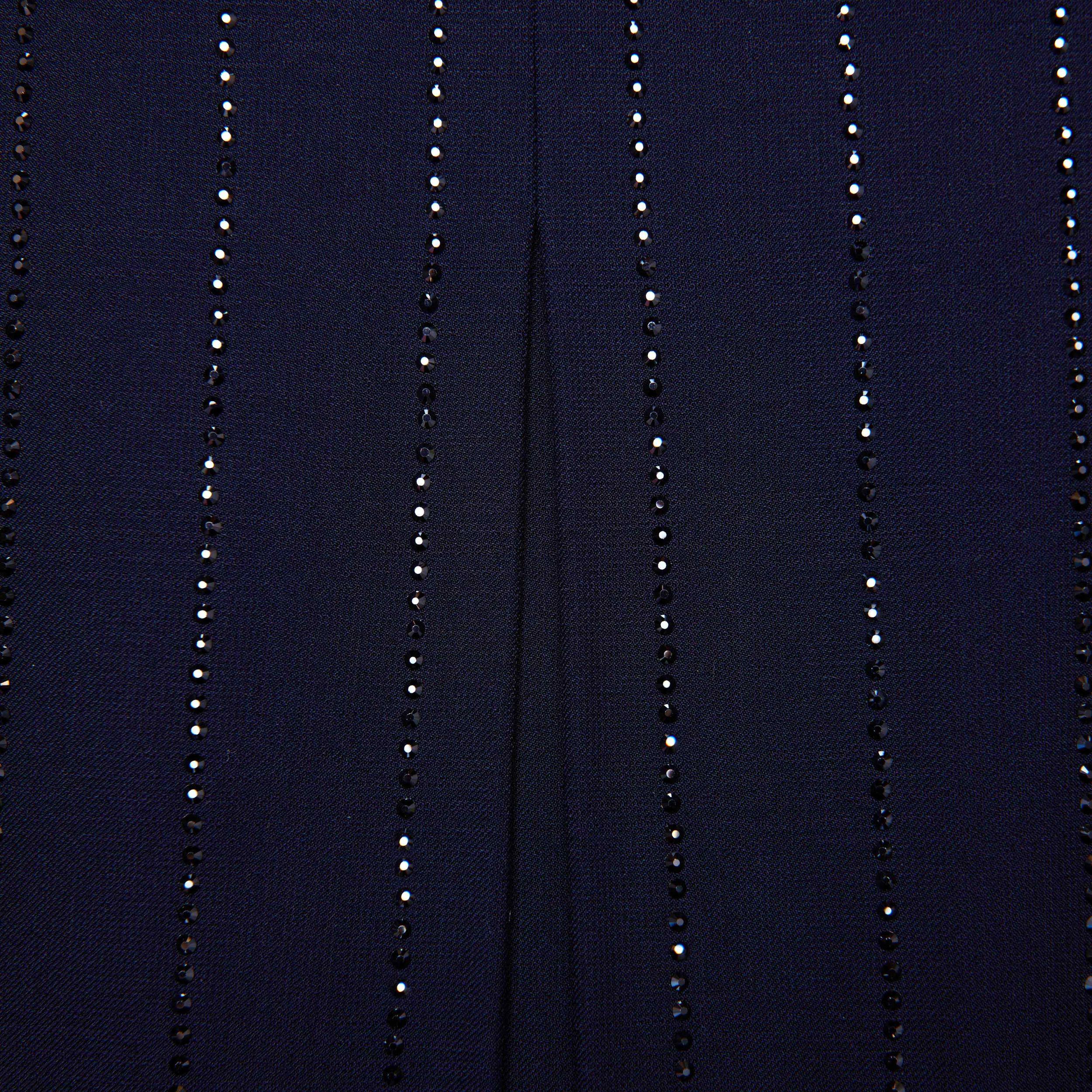 Navy Rhinestone Pinstripe Cami Top Product Image