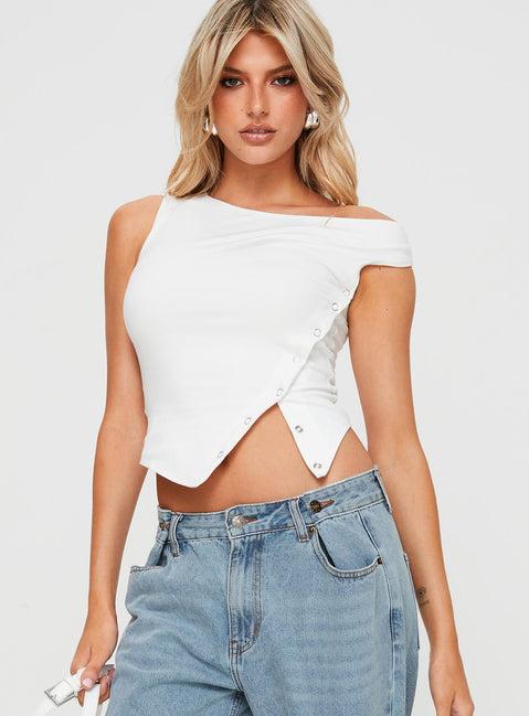 Karre Off The Shoulder Top White Product Image