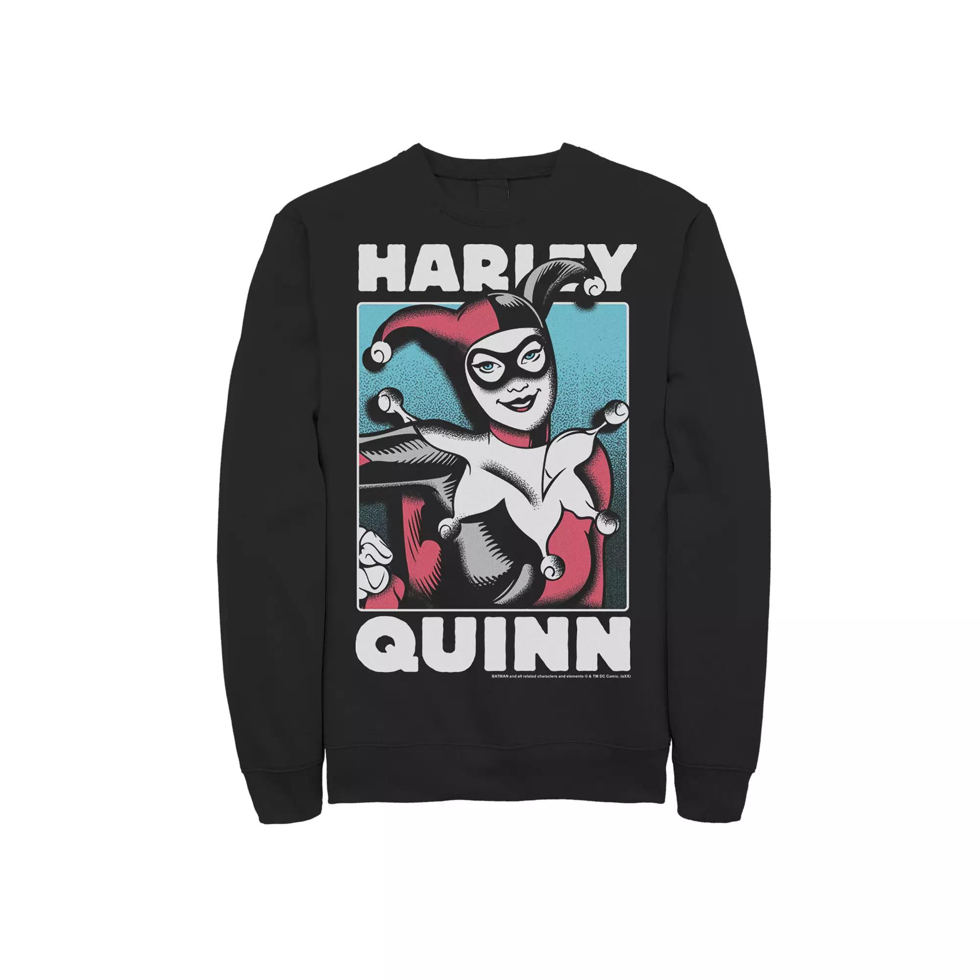 Men's DC Comics Harley Quinn Portrait Sweatshirt,  Product Image
