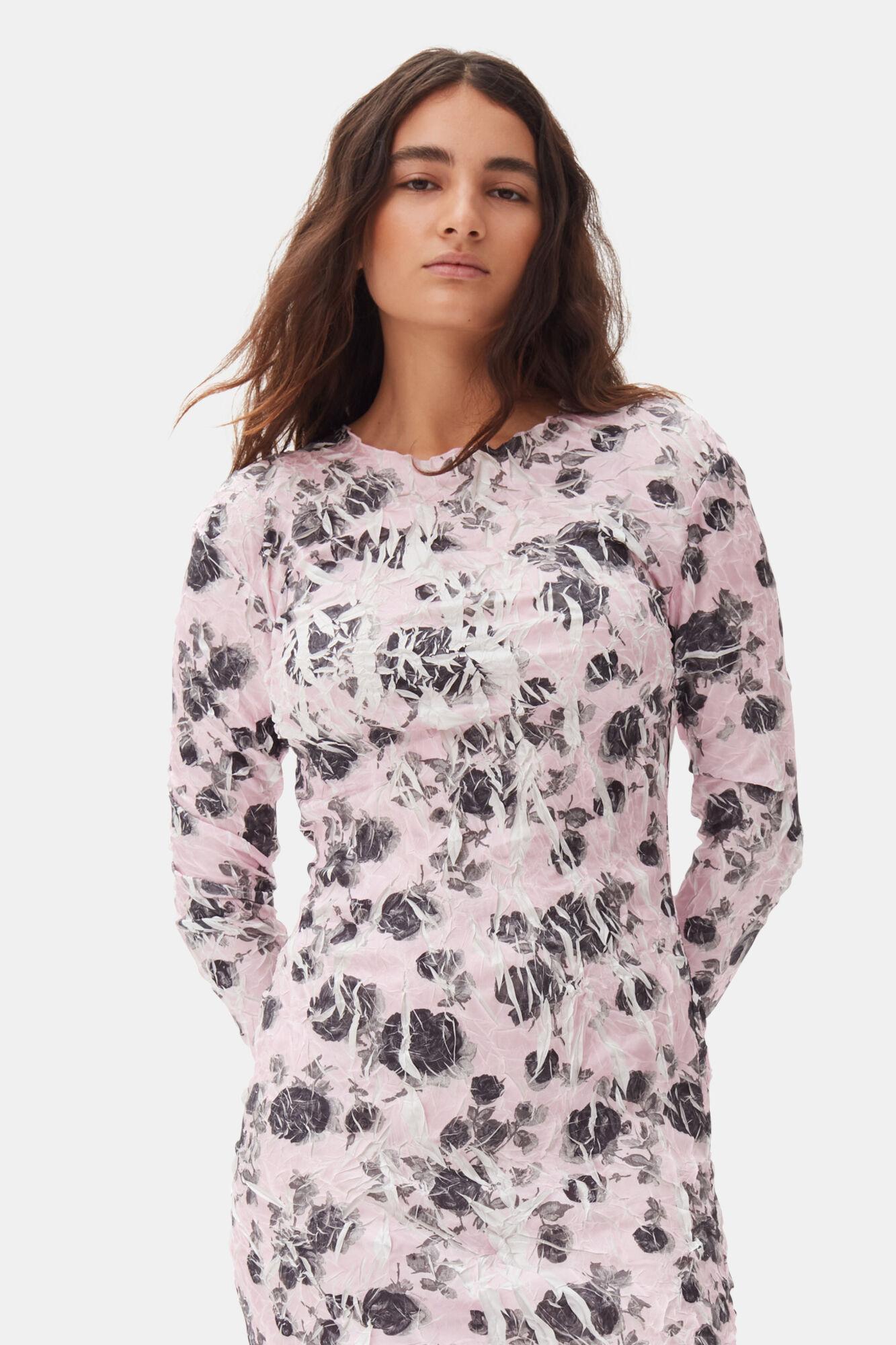 Pink Floral Printed Dress Product Image