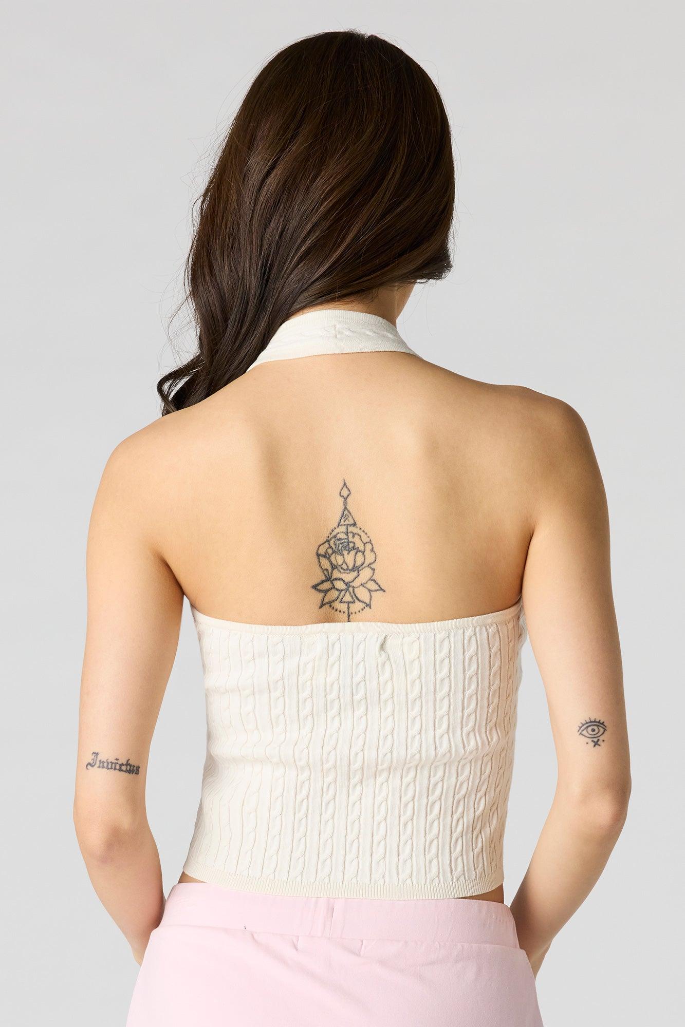 Cable Knit Halter Top Female Product Image