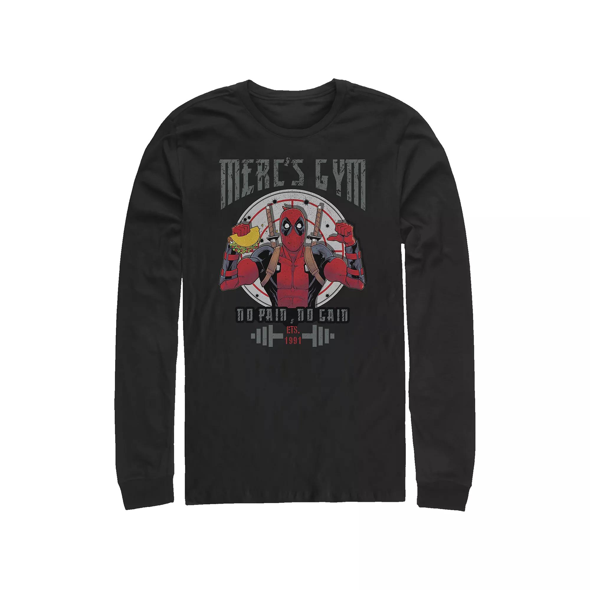 Big & Tall Marvel Deadpool Merc's Gym Long Sleeve Graphic Tee, Men's,  Product Image