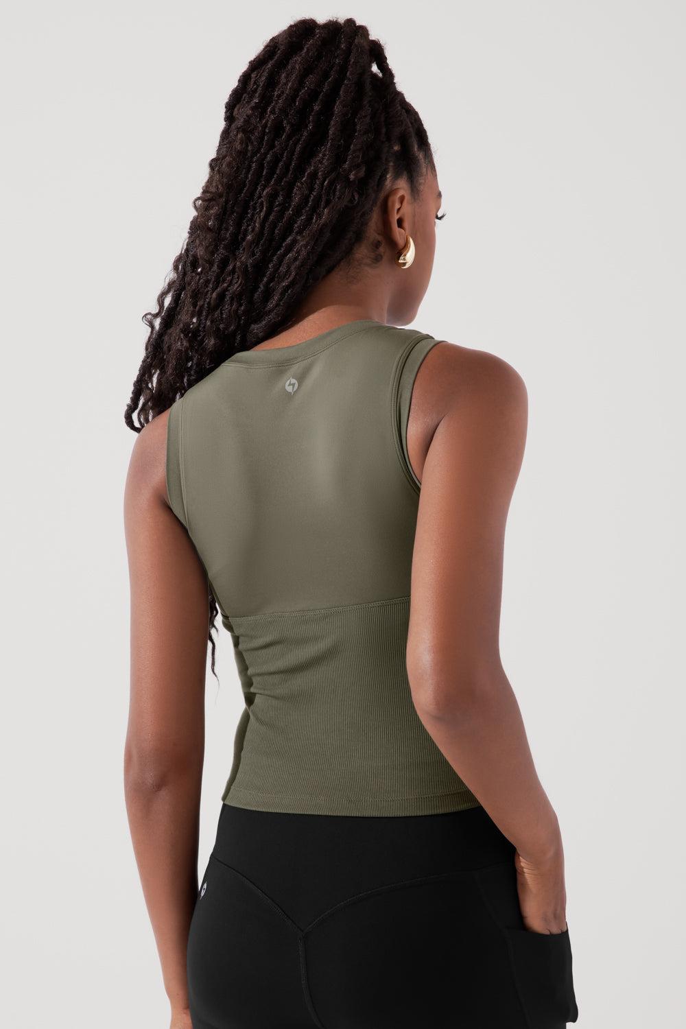 Peekaboo Crew Tank - Ivy Product Image