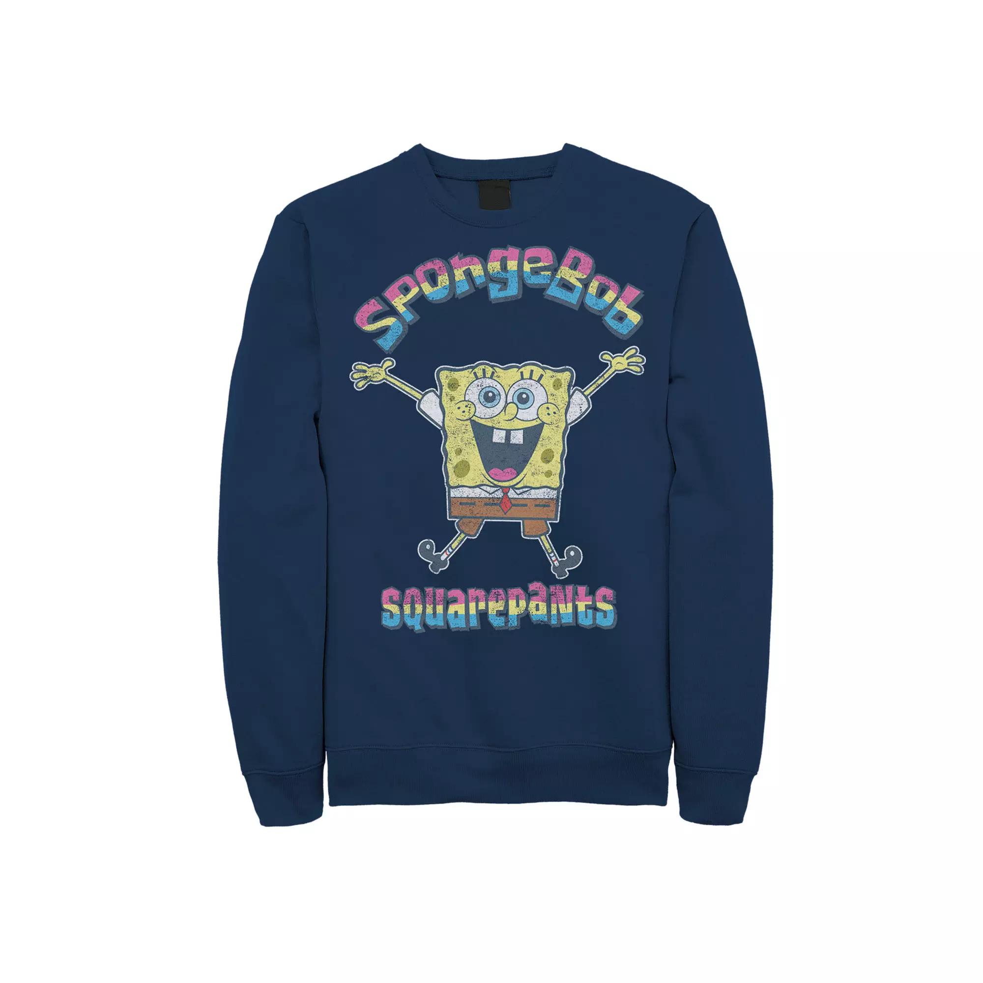 Men's Nickelodeon SpongeBob SquarePants Rainbow Logo Sweatshirt,  Product Image