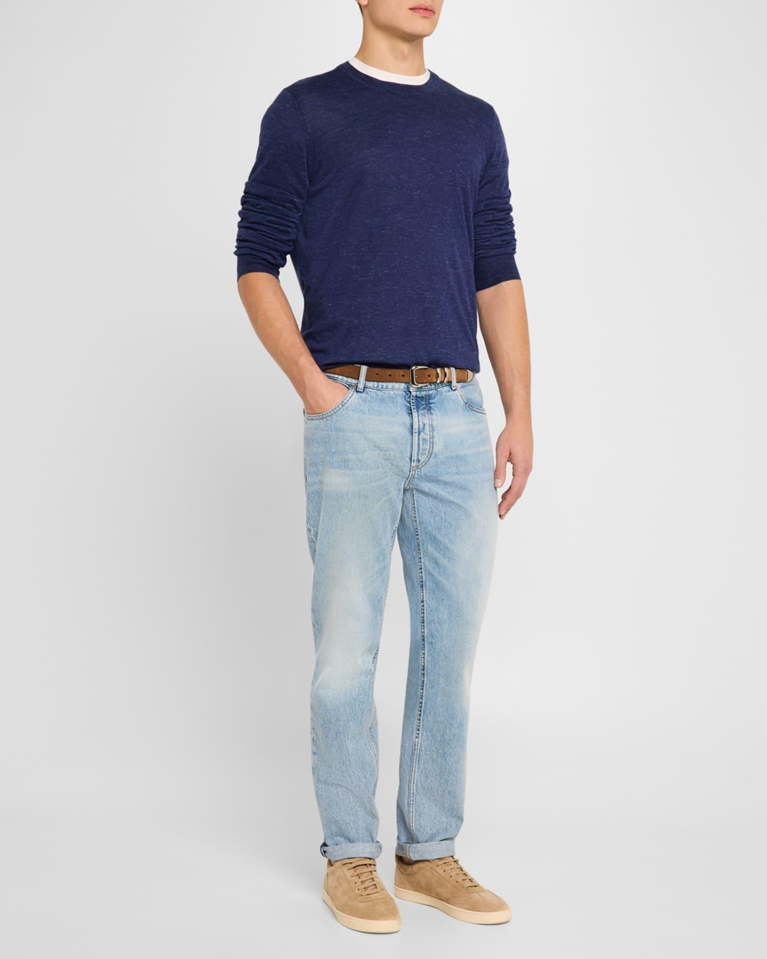 Men's Cashmere, Silk and Linen Crewneck Sweater Product Image