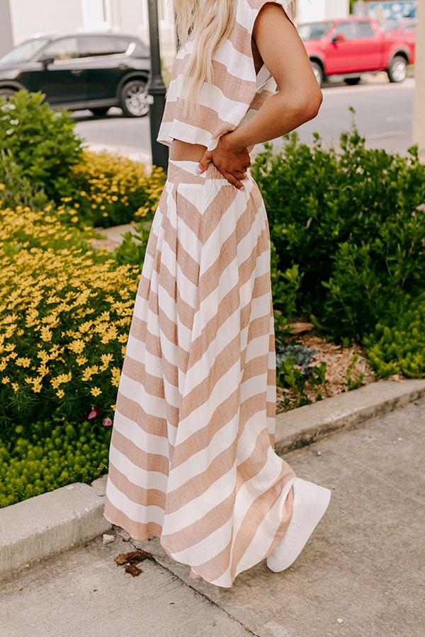 Sunny Stroll High Waist Midi Skirt Product Image