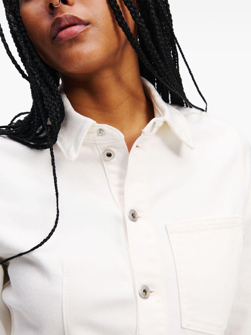 ruffled denim dress Product Image