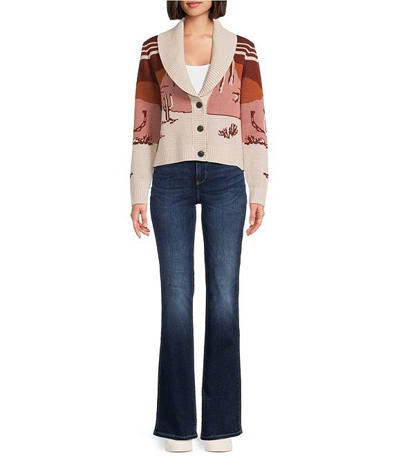 Pendleton Western Scenic Graphic Shawl Neckline Long Sleeve Cardigan Product Image