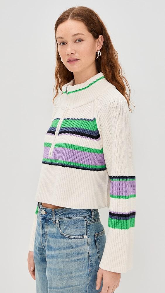 Free People Striped Greta Half Zip | Shopbop Product Image