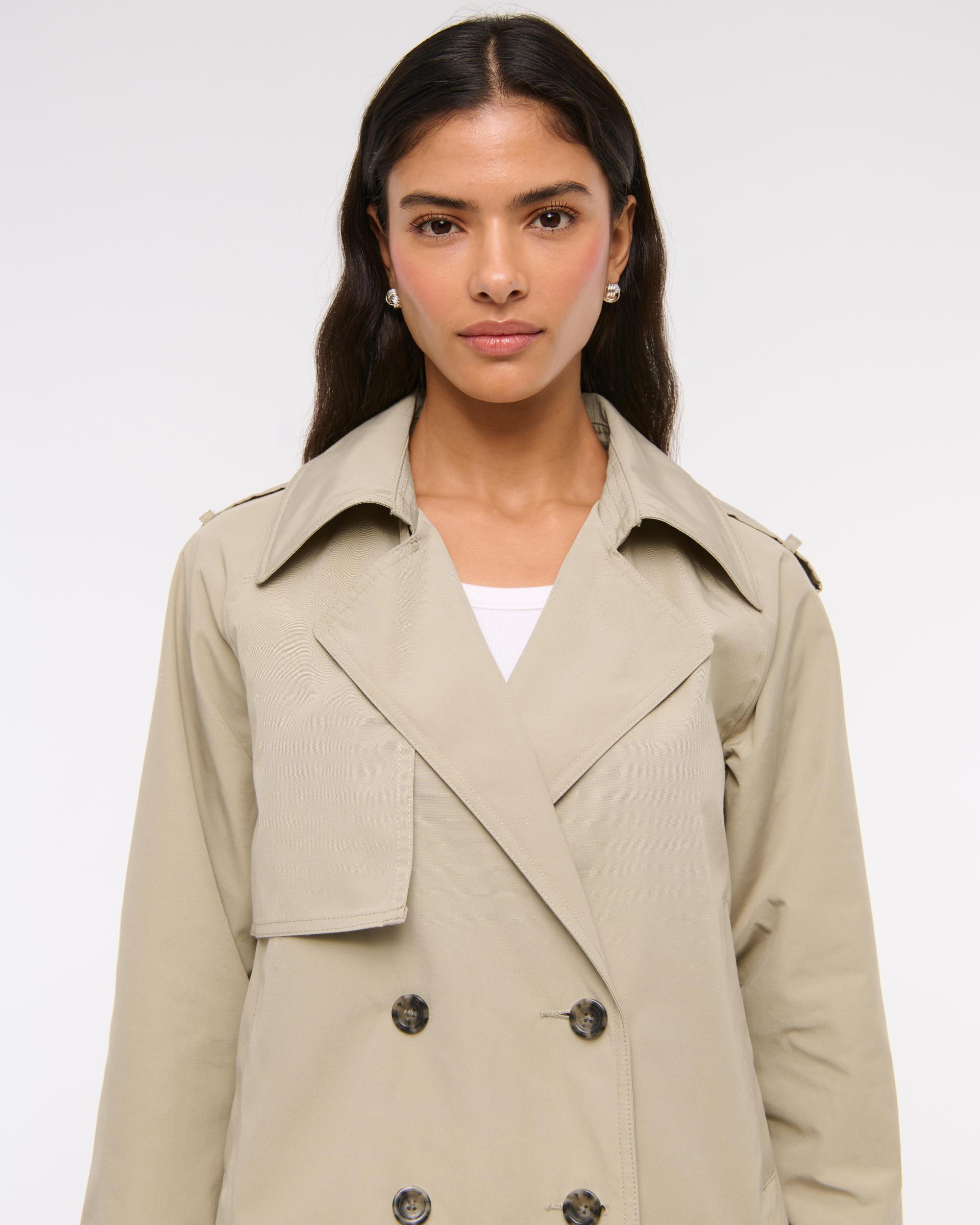 Relaxed Short Trench Coat Product Image