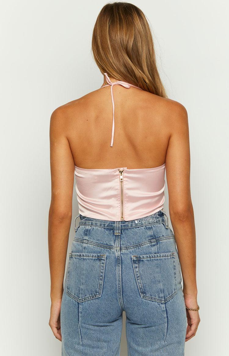 Sashay Pink Corset Crop Top Baby Product Image