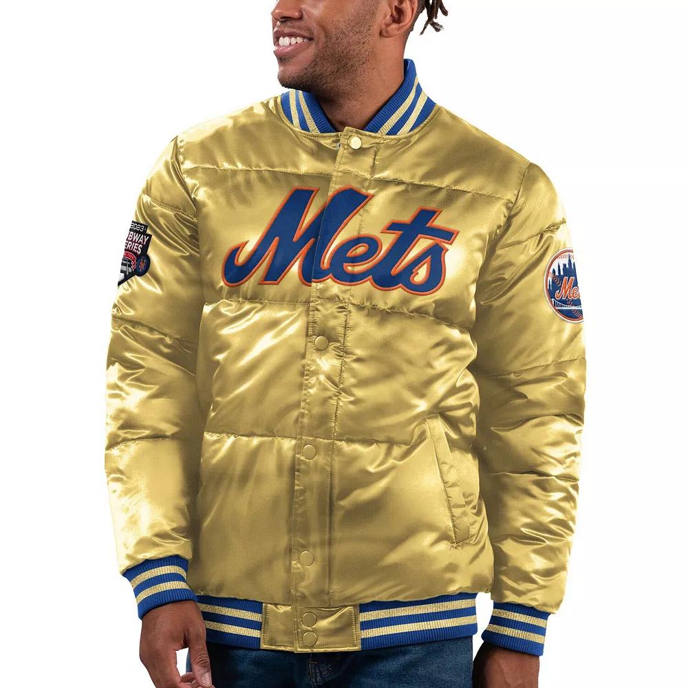 Men's Starter  Gold New York Mets 2023 Subway Series Bronx Bomber Full-Snap Jacket, Size: XXL Product Image