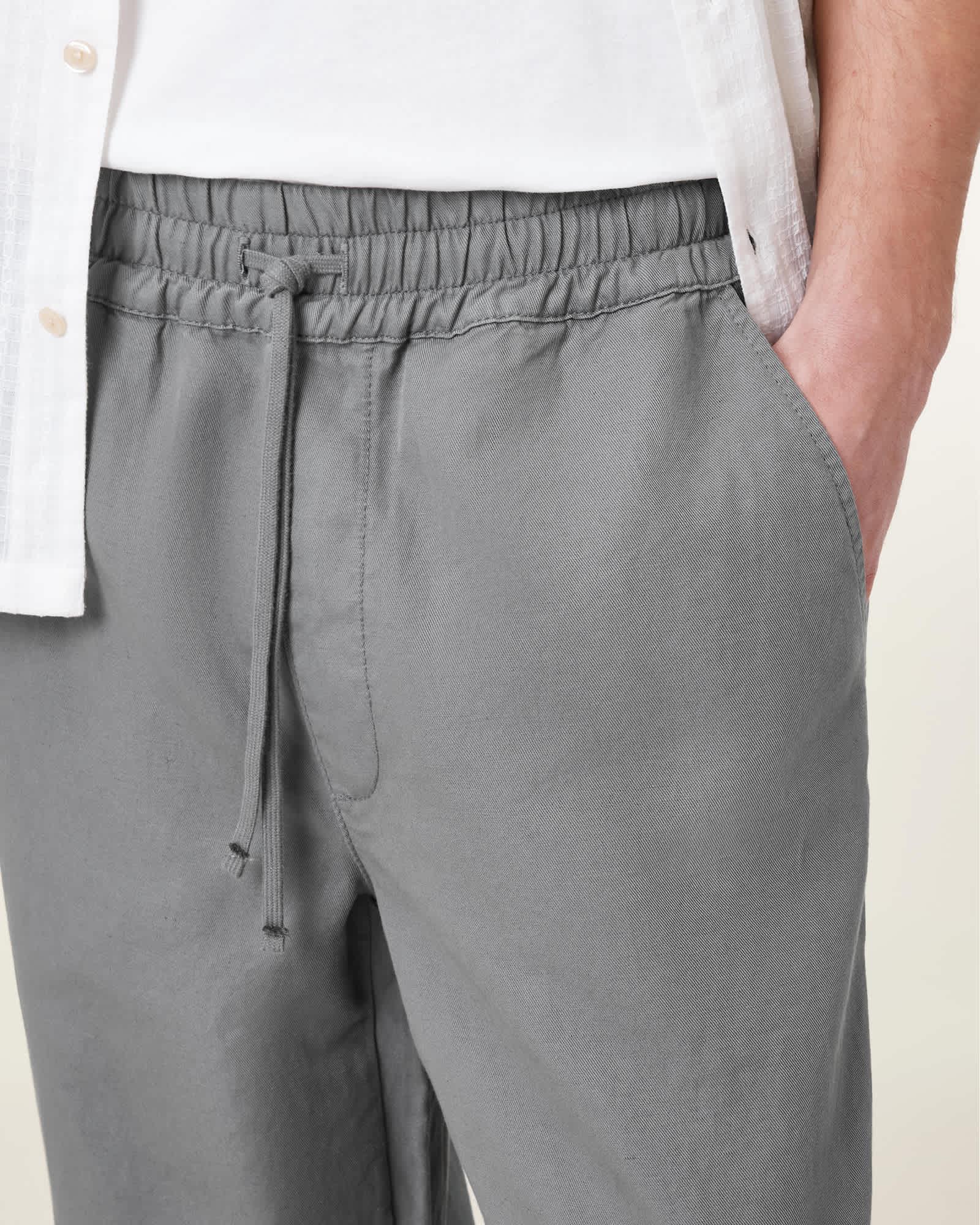 Hanbury Straight Fit Pants PILLAR GREY | ALLSAINTS US Product Image