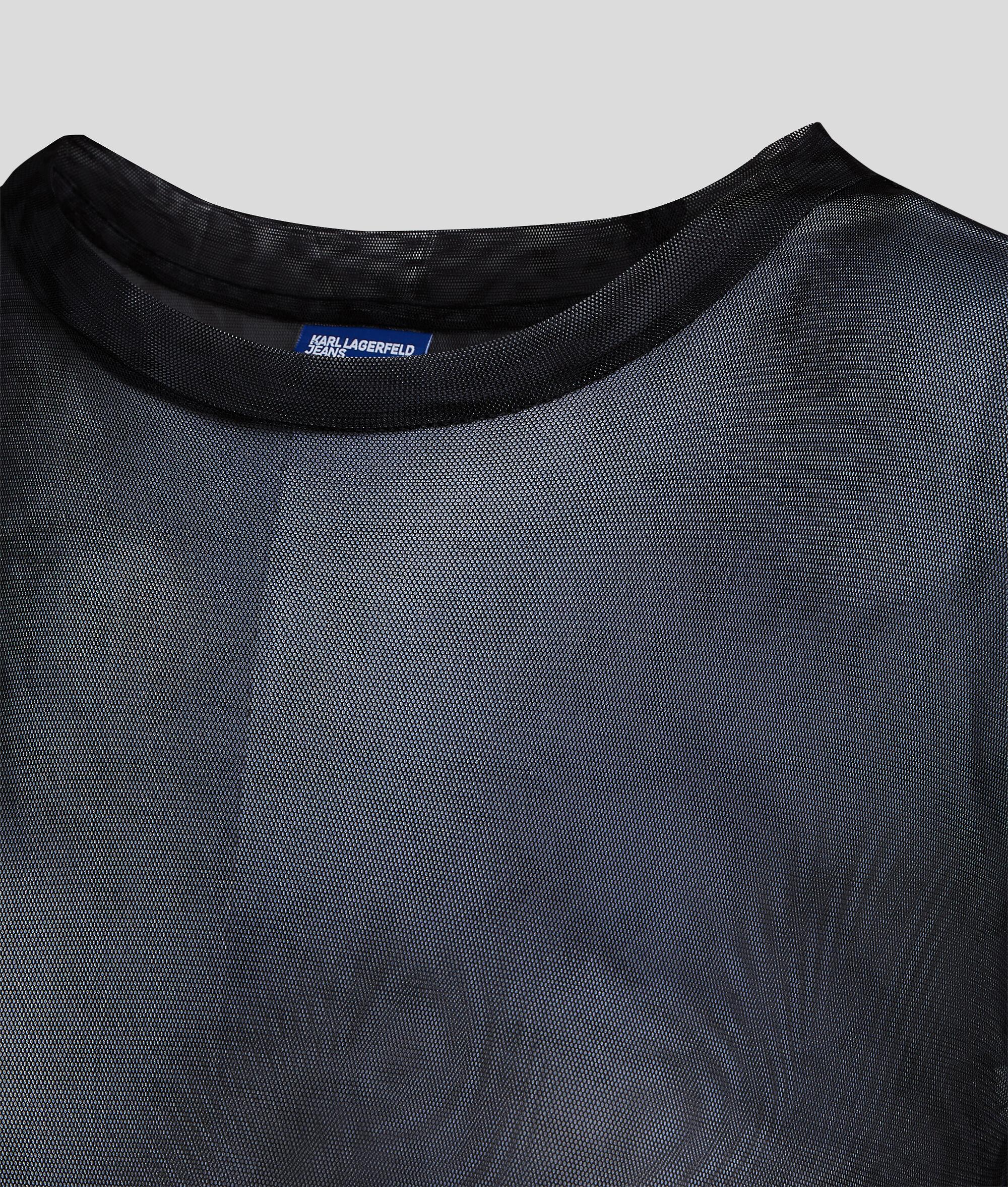 MONOGRAM LONG-SLEEVED MESH DRESS Product Image