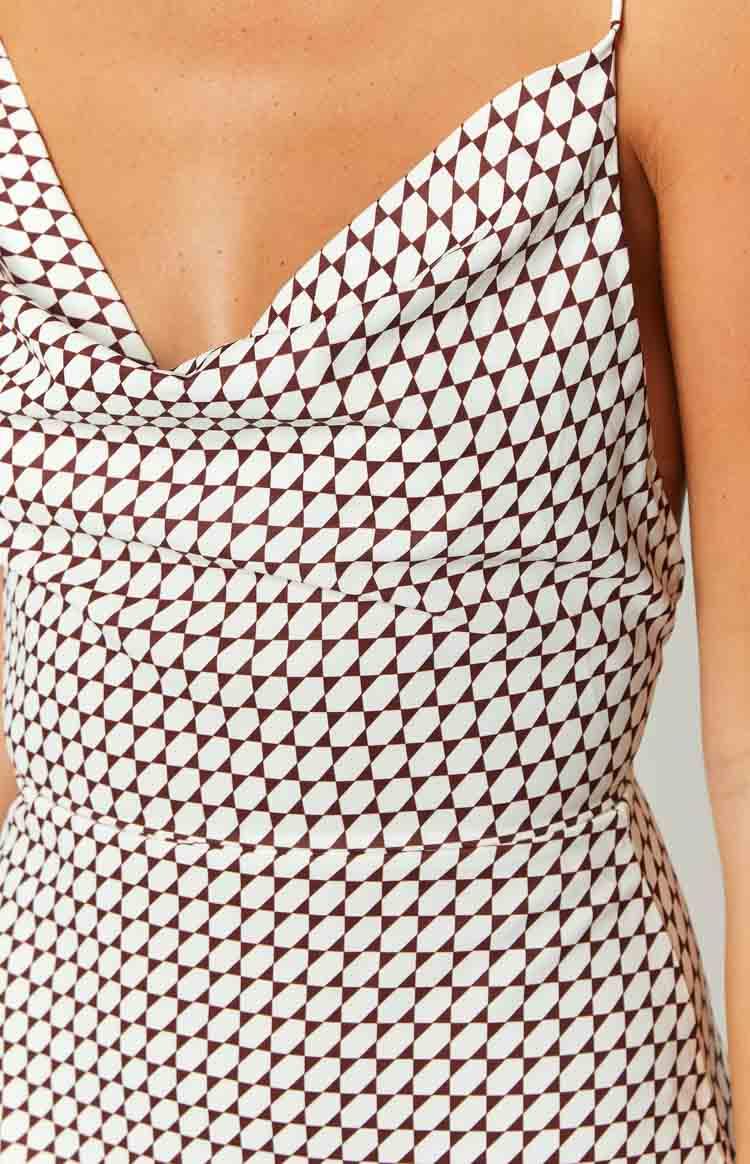 Your LA Catch White Geometric Print Mini Dress Product Image