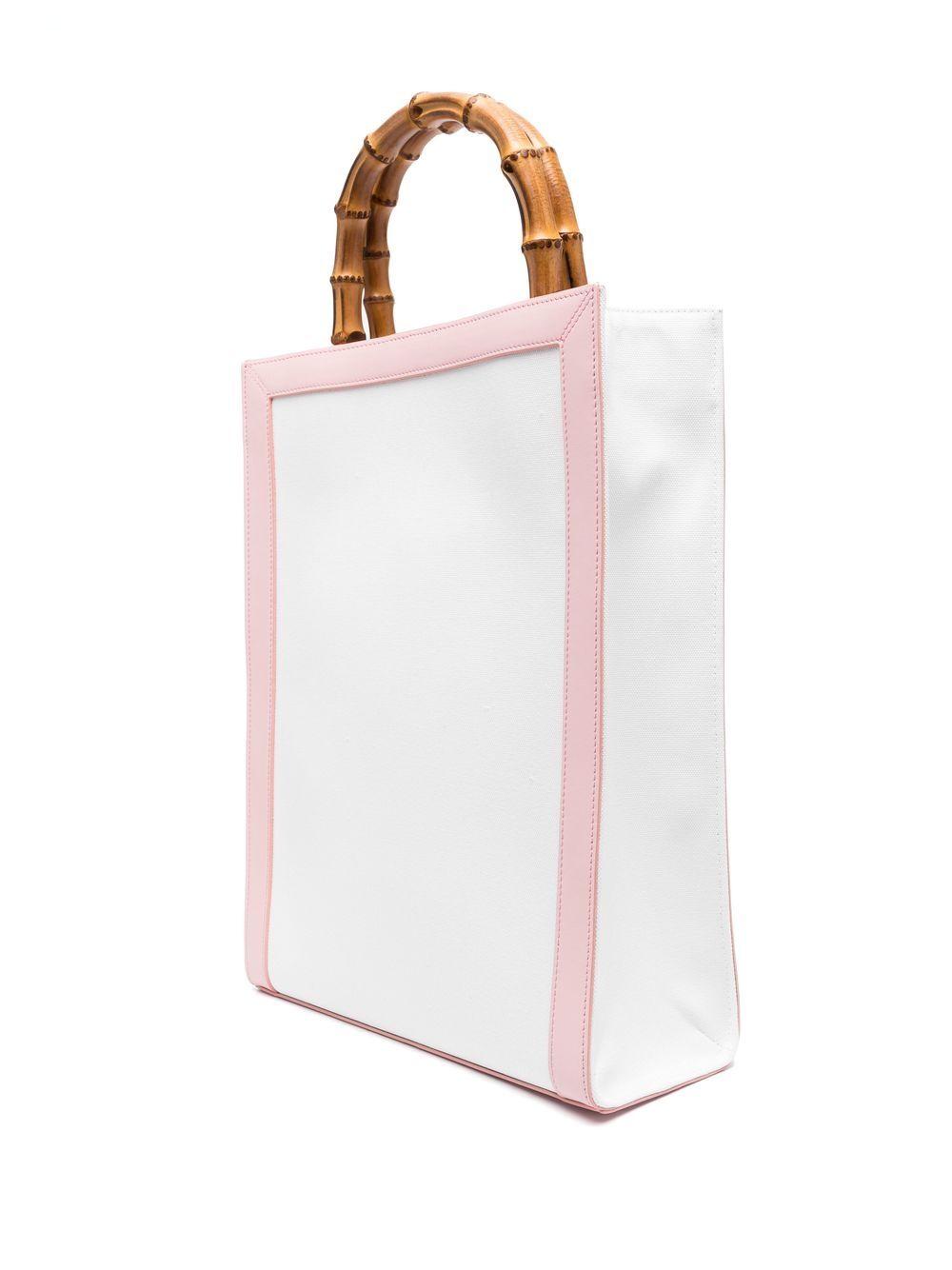 logo-print bamboo-handle tote bag Product Image
