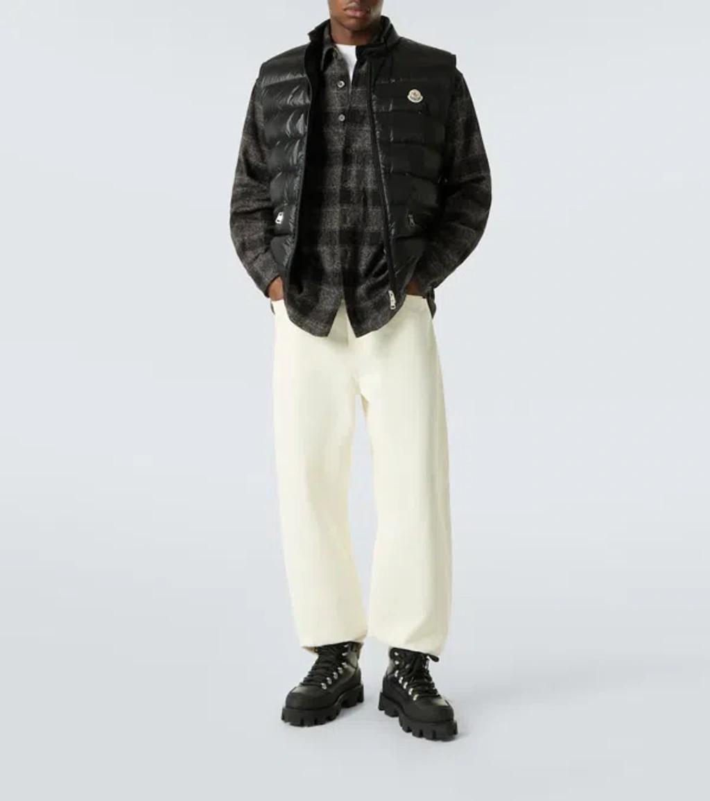 MONCLER High Collar Puffer Quilted Sleeveless Jacket In Black Product Image