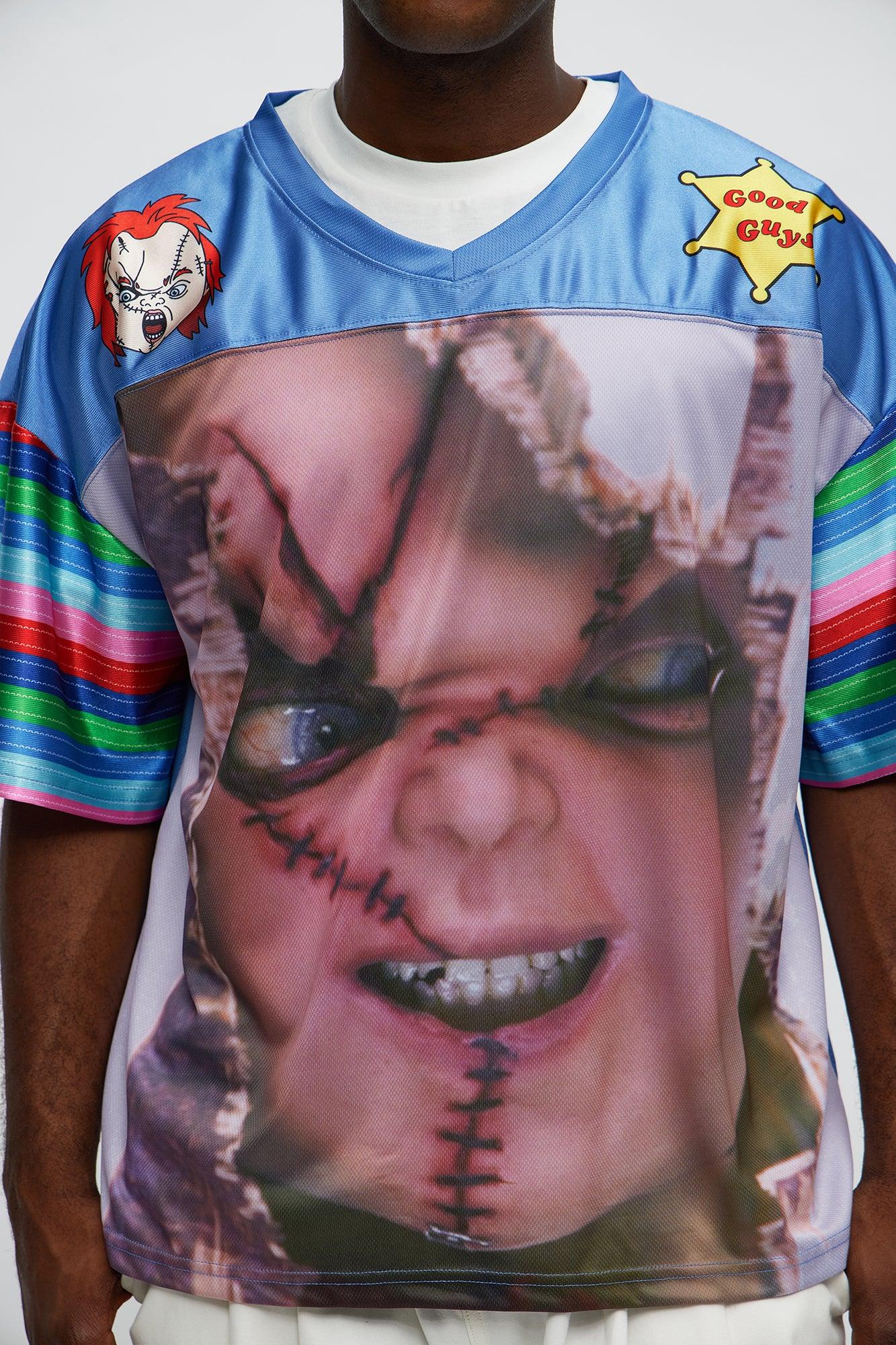 Chucky Wants To Play Football Jersey - Blue/combo Product Image