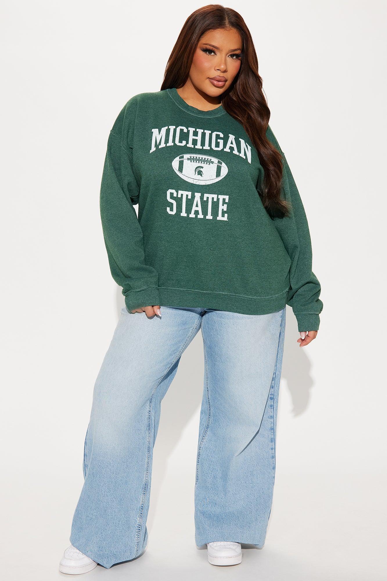 Michigan State Crew Neck Sweatshirt - Green Product Image