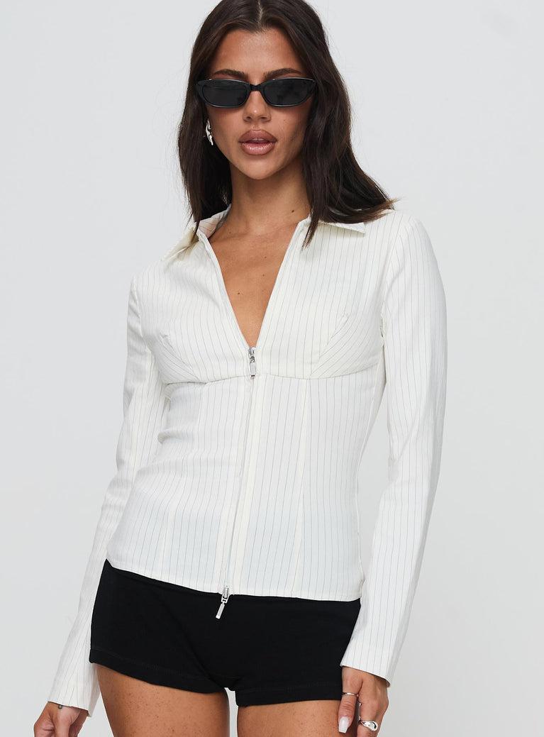 Bellar Long Sleeve Top Ivory Product Image