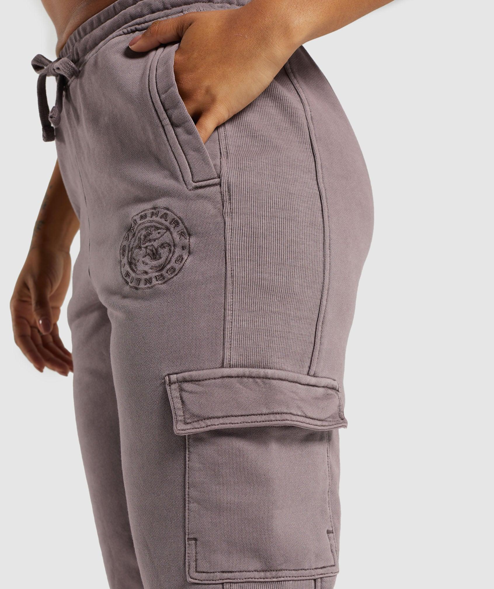 Gymshark Premium Legacy Joggers - Brushed Purple/Pigment Dye Female Product Image