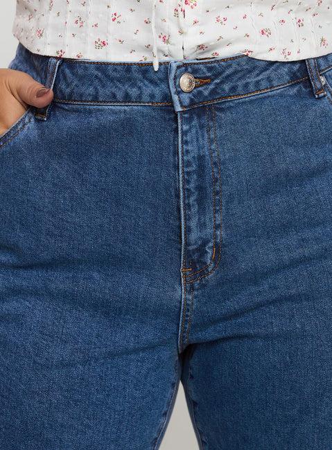 Lucille High Rise Flared Jeans Mid Wash Curve Product Image