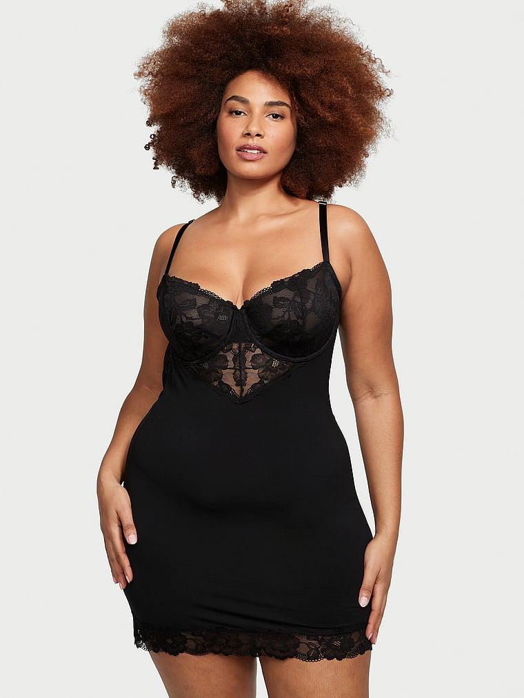 Modal & Lace Cupped Mini Slip Dress Product Image