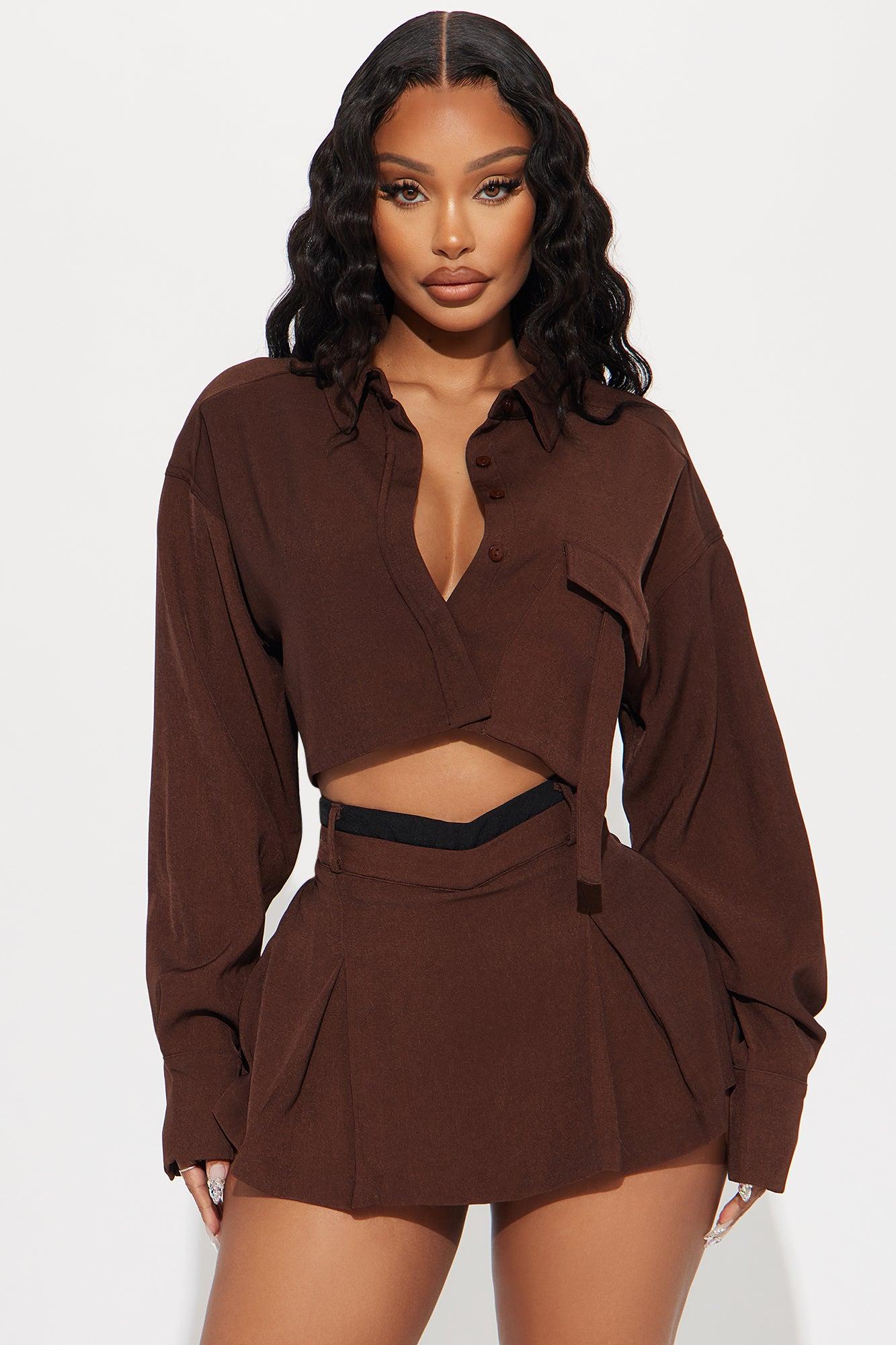 Fiona Skort Set - Chocolate Product Image