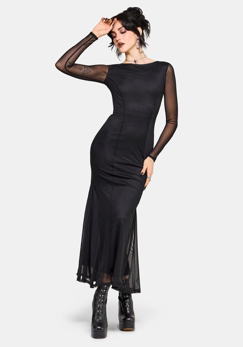 Ebonine Backless Maxi Dress Product Image