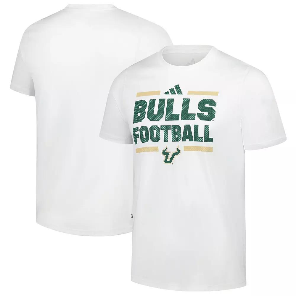 Men's adidas White South Florida Bulls Football T-Shirt,  Product Image