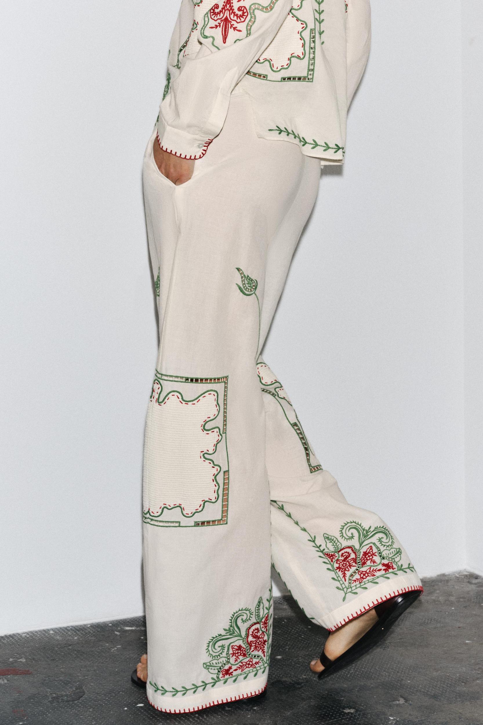 ZW COLLECTION EMBROIDERED PANTS Product Image