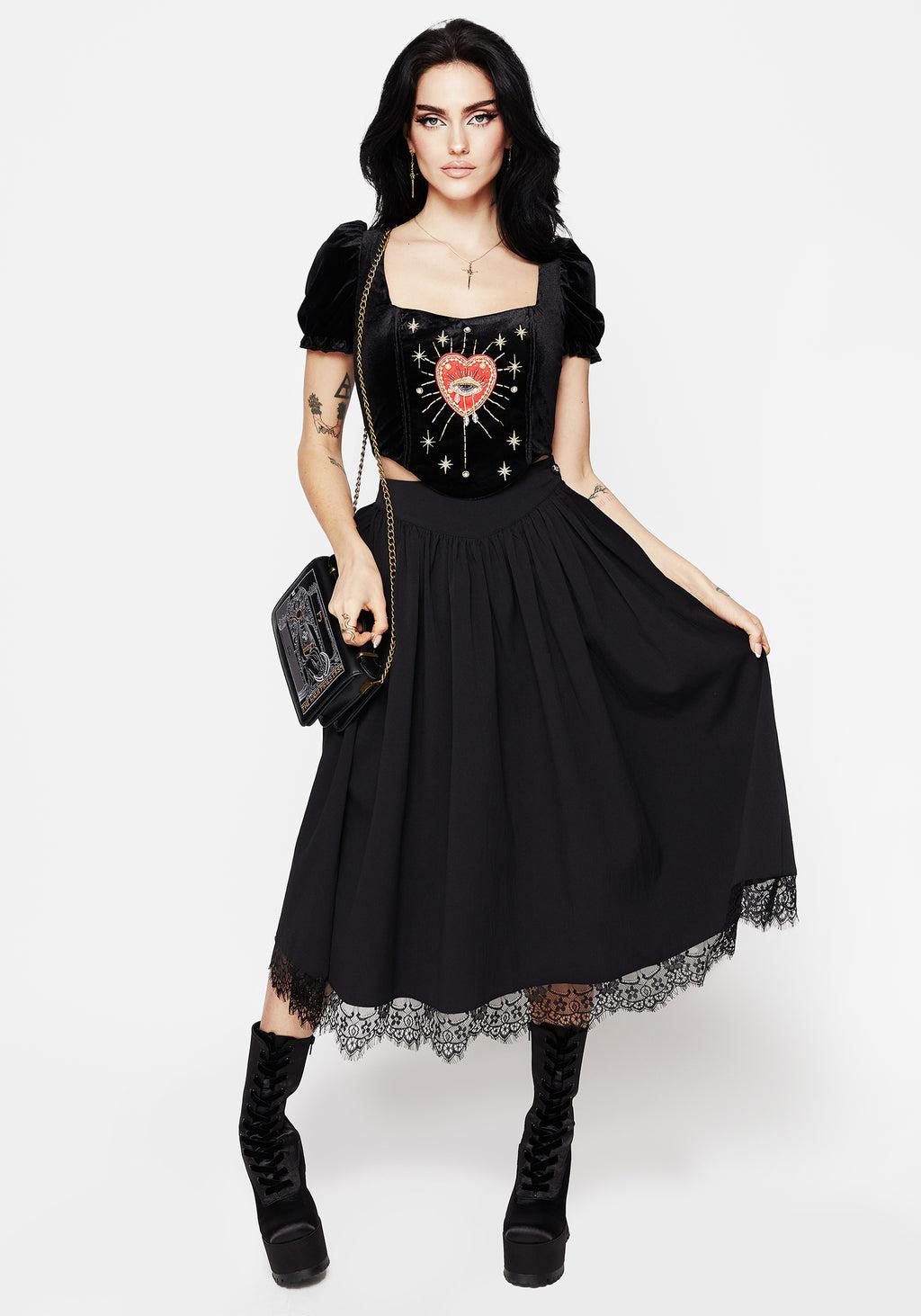 Ingrid Embroidered Applique Corset Top Product Image