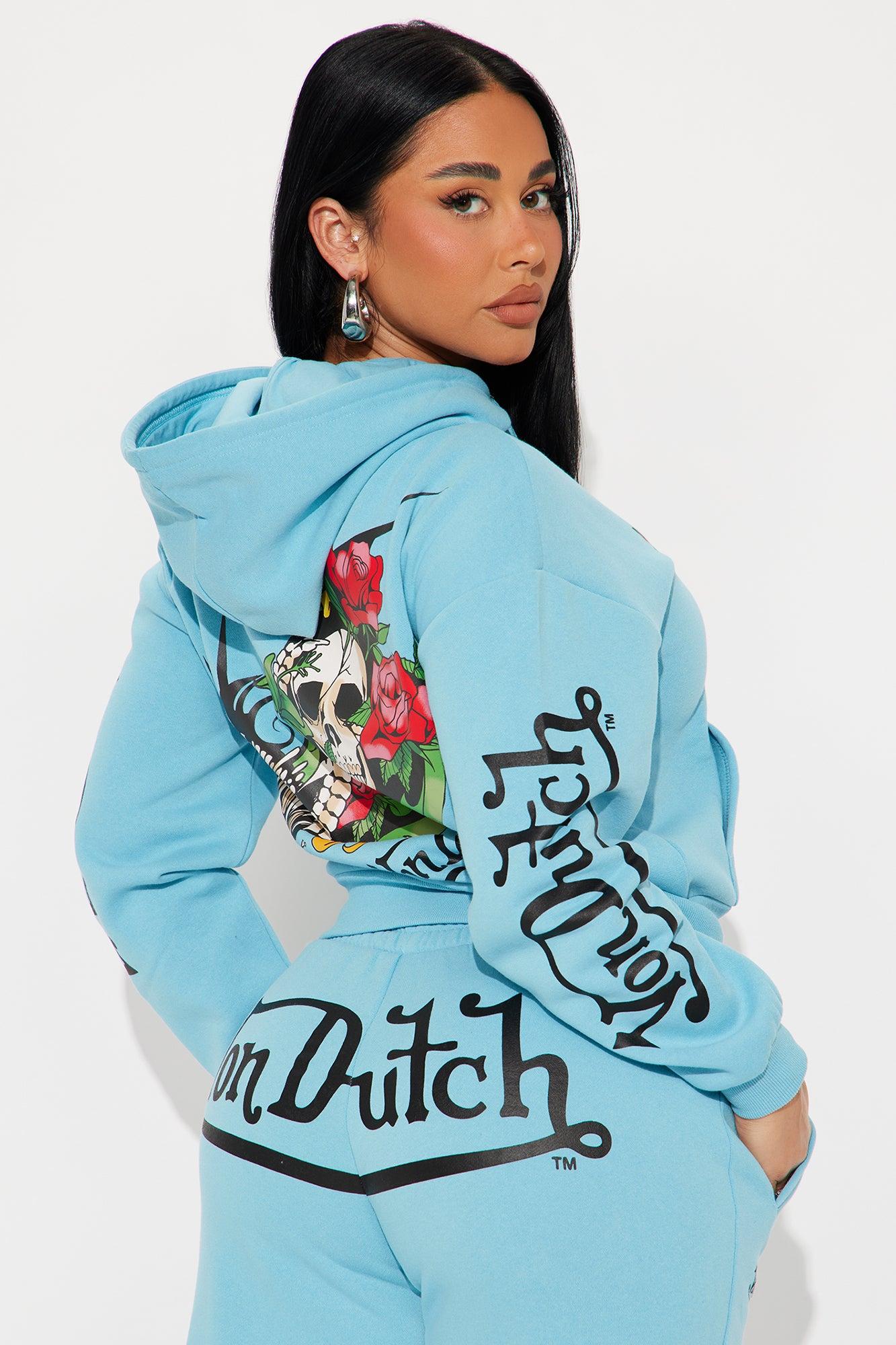 Von Dutch Skull Oasis Zip Up Hoodie - Blue/combo Product Image