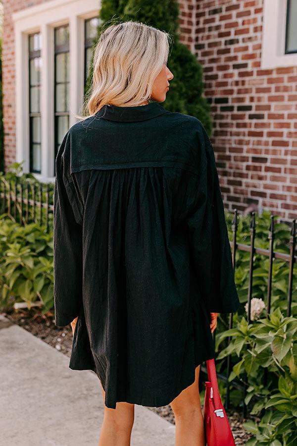 Cafe Cutie Button Down Mini Dress Product Image