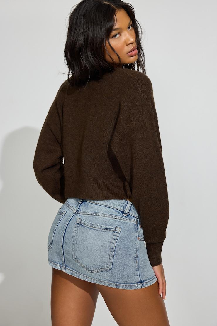 Renee Spongy Cropped Cardigan Product Image