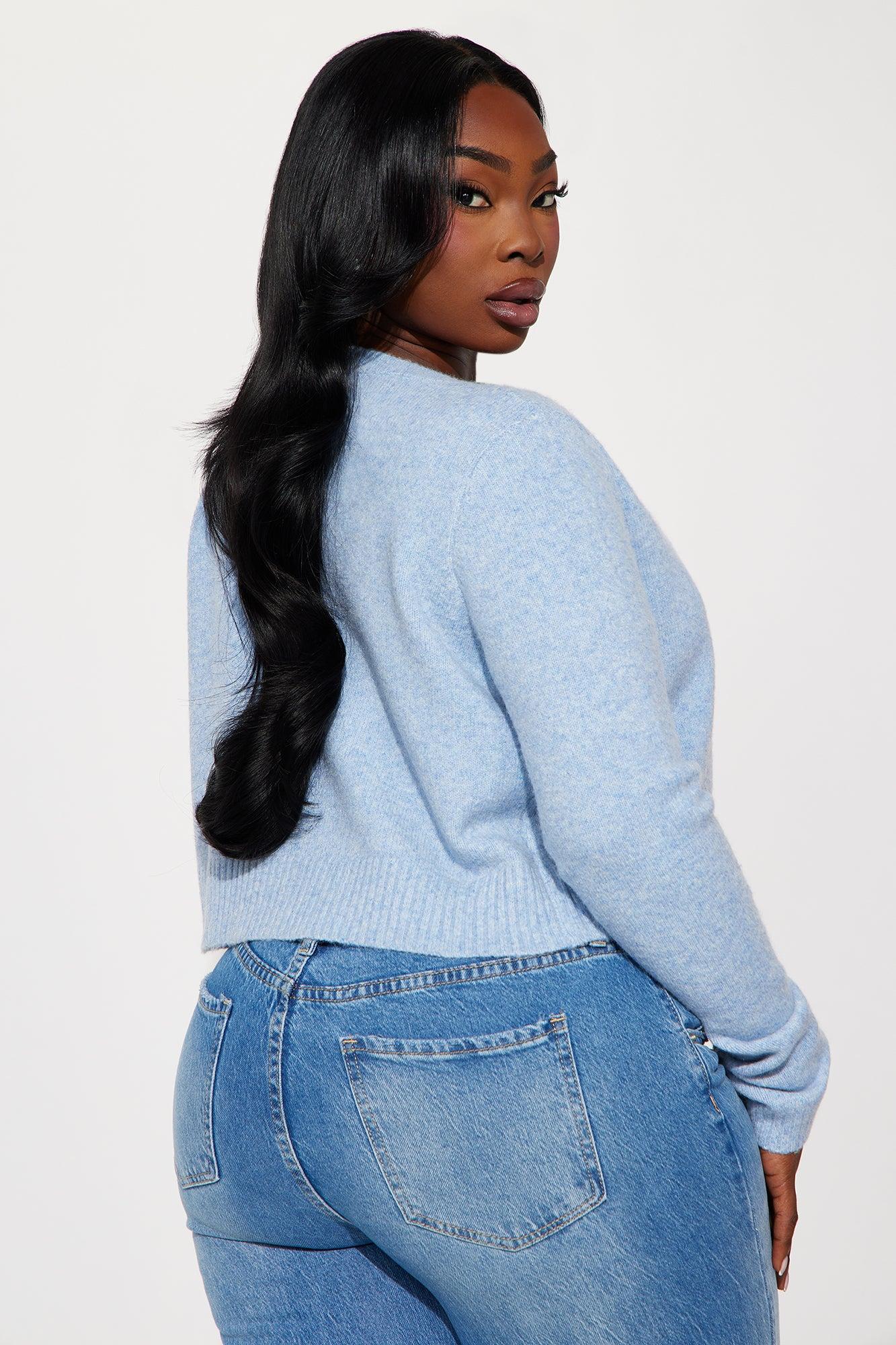 Sweet Sensation Cropped Cardigan - Blue Product Image