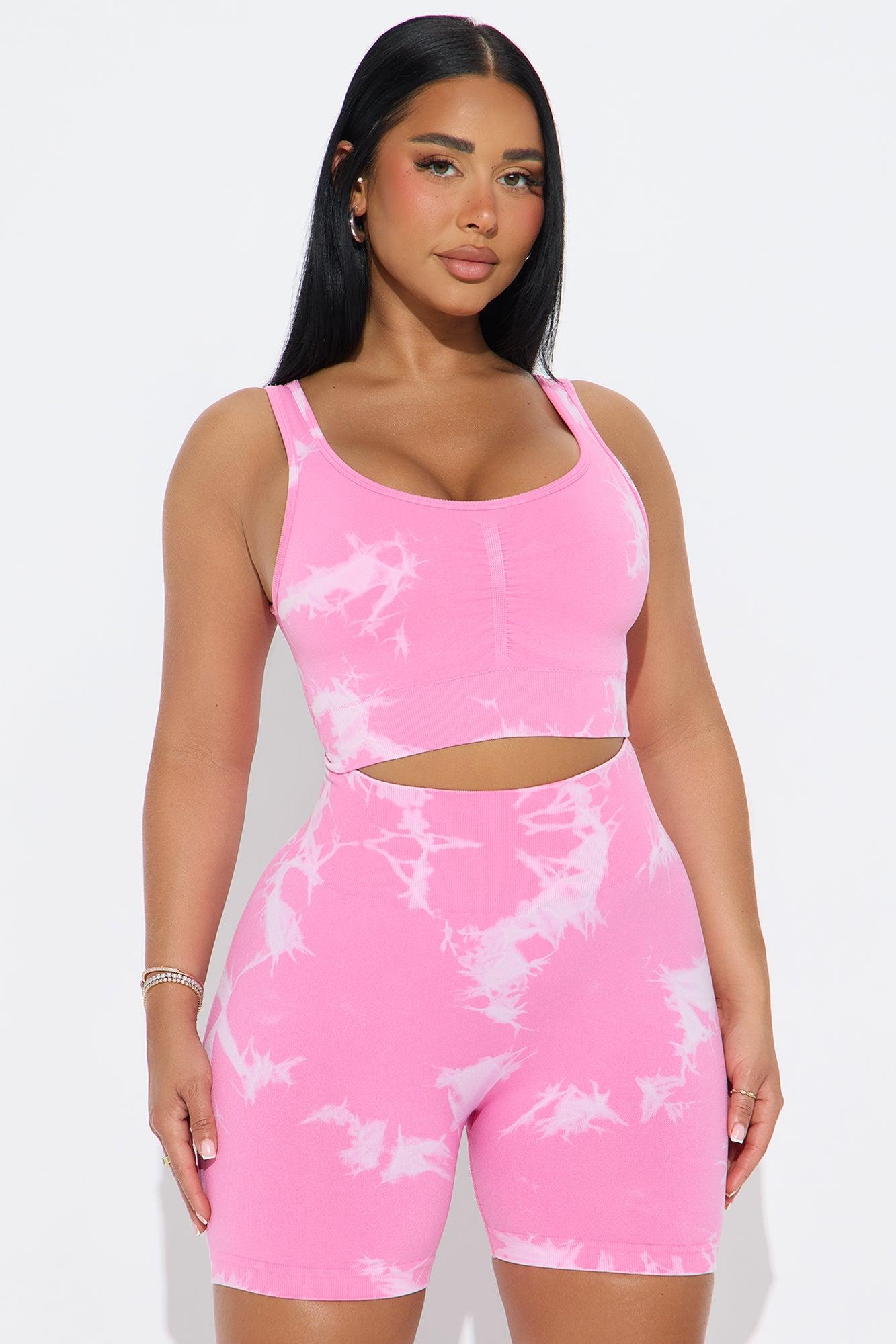 Cassie Seamless Short Set - Pink Product Image